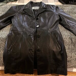 Pelle Studio Women's Black Leather Coat